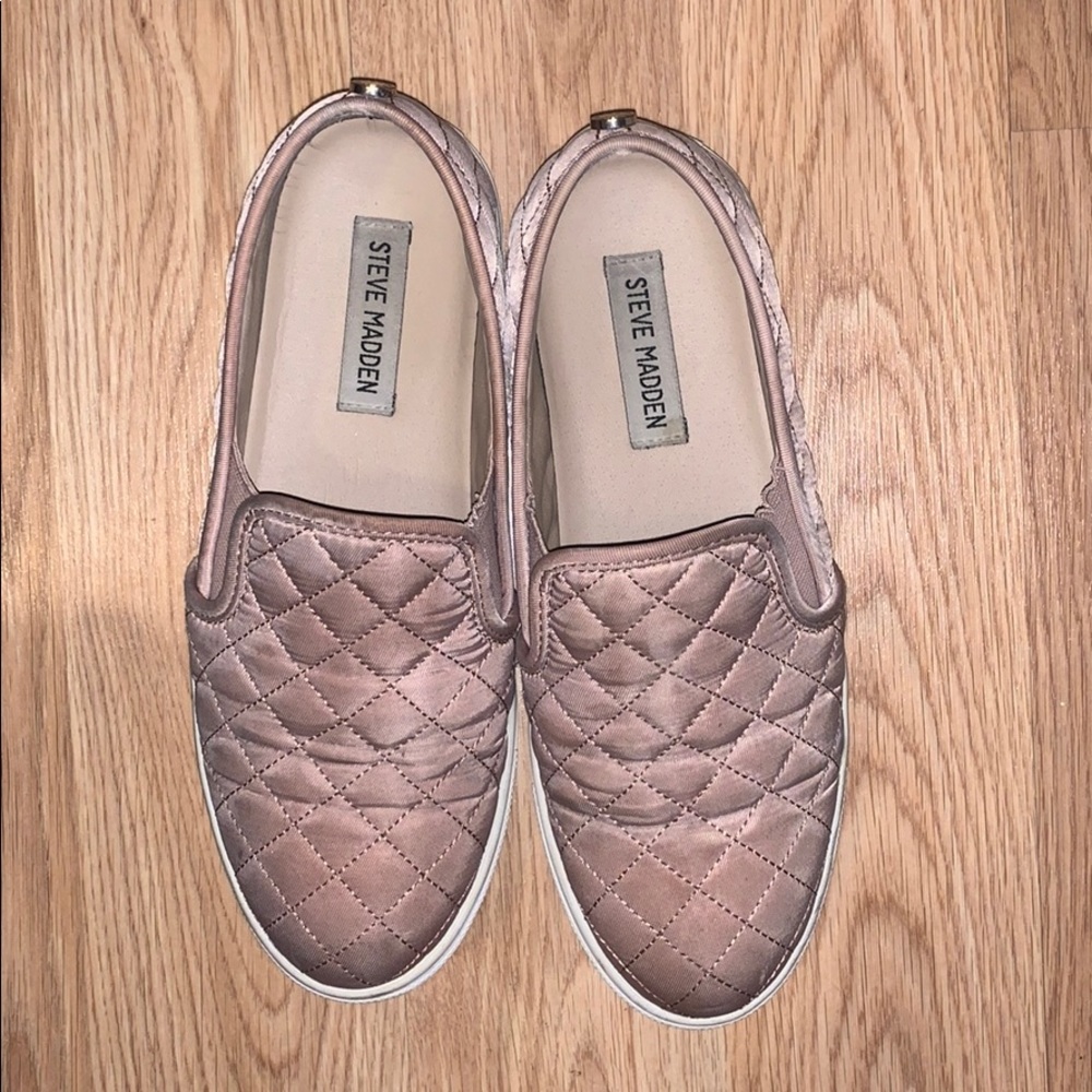 Pink slip on shoes